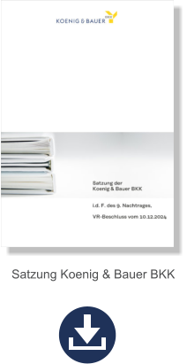 Satzung Koenig & Bauer BKK