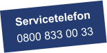 Servicetelefon0800 833 00 33